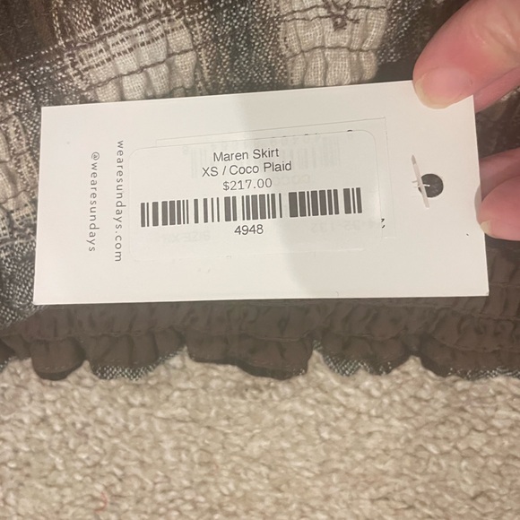 Sundays Plaid Maren Skirt in Coco Plaid - Picture 5 of 9